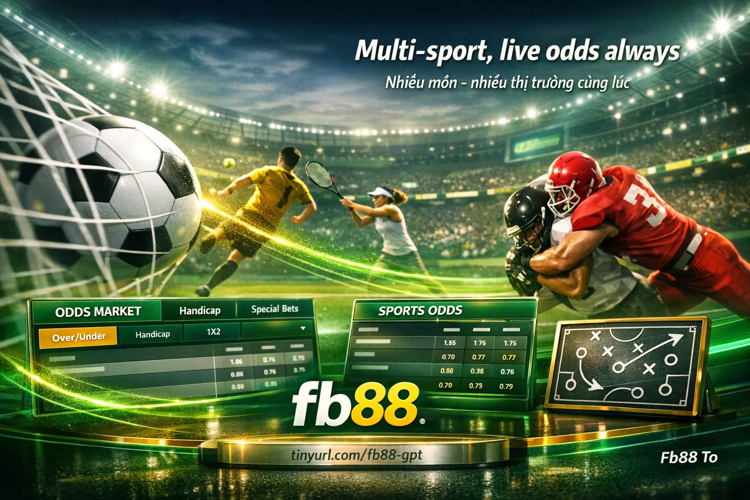 Lịch kèo thể thao Fb88 bóng đá bóng rổ tennis esports tỷ lệ live